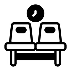 Waiting Room glyph icon
