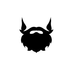 Beard silhouette. Vector