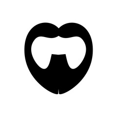 Beard silhouette. Vector