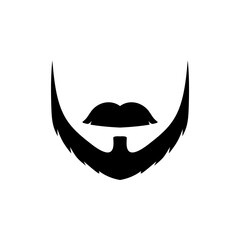Beard silhouette. Vector