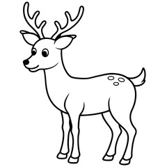 deer cartoon isolated on white