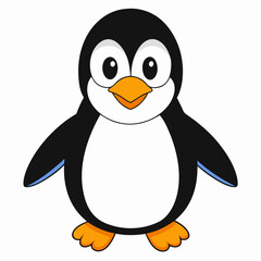 penguin cartoon isolated on white