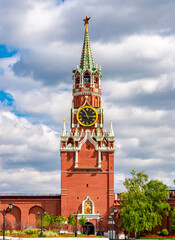 Spasskaya tower of Moscow Kremlin, Russia
