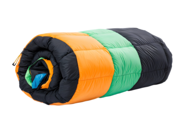 Rolled Colorful Sleeping Bag for Camping

