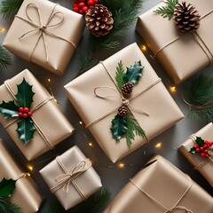 stack of gift boxes in various sizes, suitable for Christmas or birthday gifts