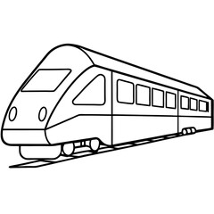 train line art vector illustration with white background