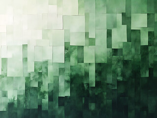 Abstract green pattern background with squares