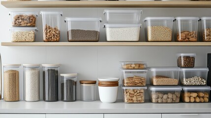 Organizing kitchen essentials clear storage solutions modern home photography minimalist aesthetic appeal for home organization