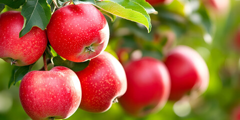 Fresh Apples Hanging on the Tree

