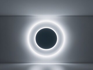 A glowing object with a circle in the middle.