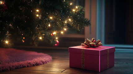 christmas tree with gift boxes