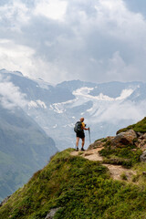 hiking in the mountains