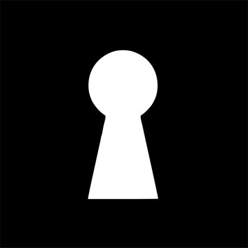 keyhole illustration with black background art vector
