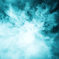 Obraz premium Mysterious swirling smoke in vibrant blue tones, perfect for artistic or scientific themes.