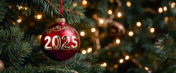 A Christmas Ornament Hanging on a Tree Template Design