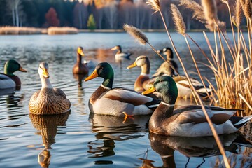ducks on the lake