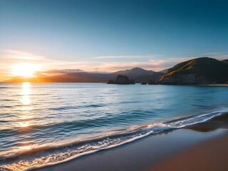 Fototapeta premium sunset on the beach