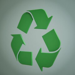 Fototapeta premium Recycling symbol promoting sustainable practices and environmental preservation circle of three arrows