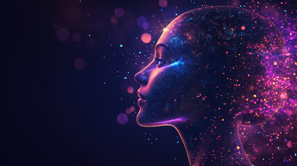 person in the women face illustration