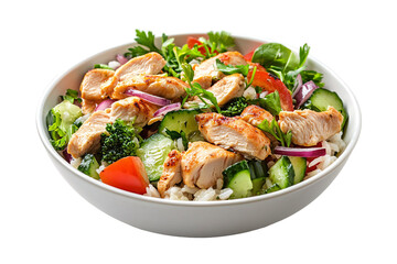 a bowl of chicken salad