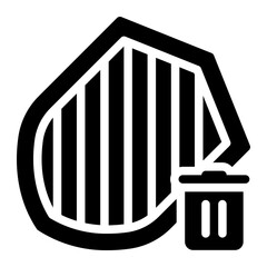 trash glyph icon