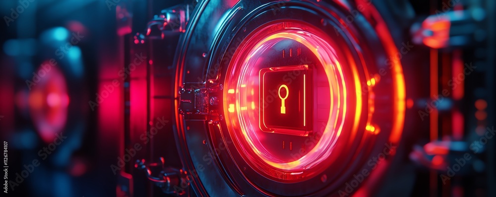 Poster lock on a dark background