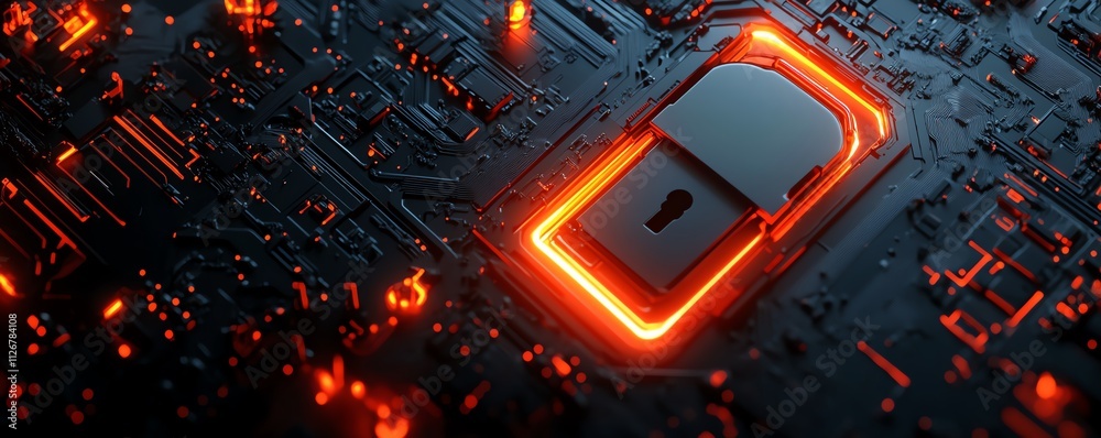 Poster lock on a dark background