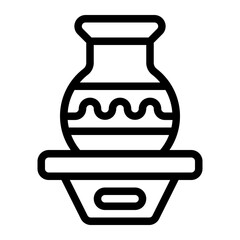 Vase line icon