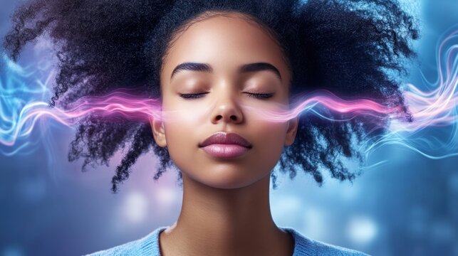 Artistic rendering of voice therapy Glowing articulation visuals showcase language and development exercises Improve speech clarity, pronunciation, and fluency with innovative techniques