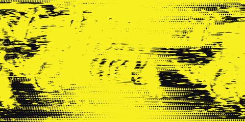 Abstract Sport Grunge Style Background. Grunge Yellow Texture In Dark Background.