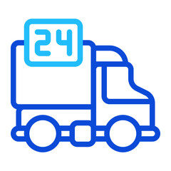 Truck Delivery duoline icon