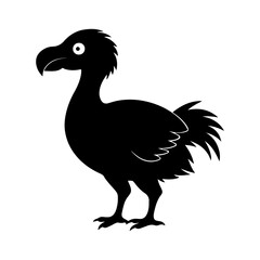 Dodo Silhouette Illustration for Historical and Museum Projects