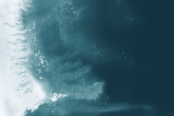 Beautiful Detailed Fine Art Ink on Paper Texture Background in Teal and Off White