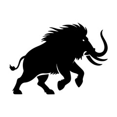 Woolly Mammoth Animal Outline Perfect for T Shirt Graphics