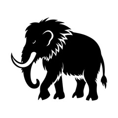 Mammoth Silhouette Illustration for Apparel and Merchandise