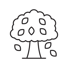 tree line icon with white background vector stock illustration