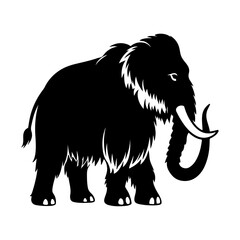 Mammoth Animal Silhouette Vector Perfect for Kids Projects