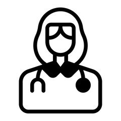 Doctor glyph icon