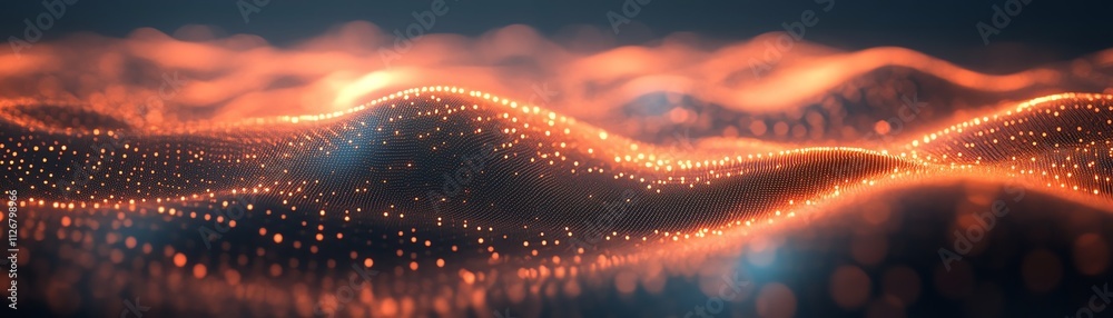 Leinwandbilder a glowing network of nodes and connections in a sleek, abstract design, symbolizing data exchange, d