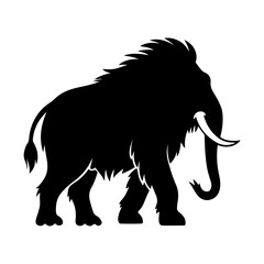 Woolly Mammoth Vector Silhouette for Commercial Projects