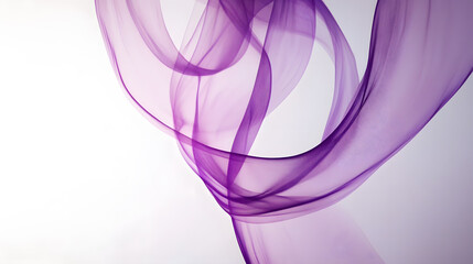 Flowing purple silk abstract design digital art minimalistic style soft background artistic viewpoint modern aesthetics