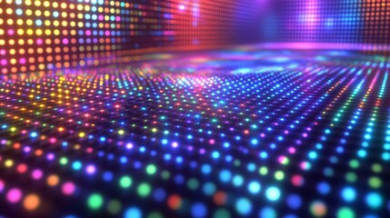 Fototapeta premium Colorful Led Lights Create A Vibrant Display