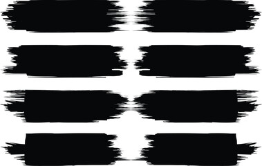 Collection of black paint, ink brush strokes, brushes, lines. Grunge Paint stripe. Vector grungy paint brush strokes. Dirty artistic design elements. Vector illustration.
