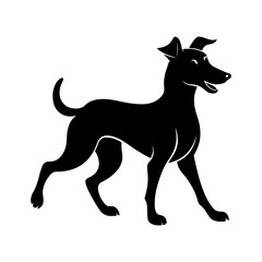 Simple and Elegant Dog Silhouette Vector Illustration