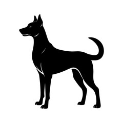 Dog Silhouette Vector Illustration for Advertising