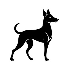 Dog Silhouette Illustration for Custom Merchandise