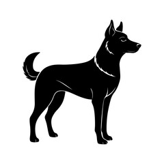 Realistic Dog Silhouette Illustration in Vector Style