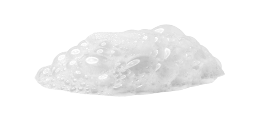 Soap foam or shampoo Soap foam texture or shampoo surface with bubble isolated with clipping path on background.