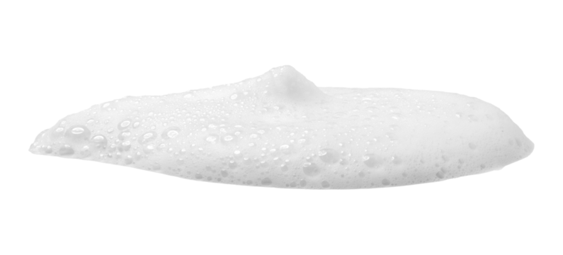 Soap foam or shampoo Soap foam texture or shampoo surface with bubble isolated with clipping path on background.