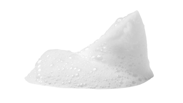 Soap foam or shampoo Soap foam texture or shampoo surface with bubble isolated with clipping path on background.